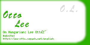 otto lee business card